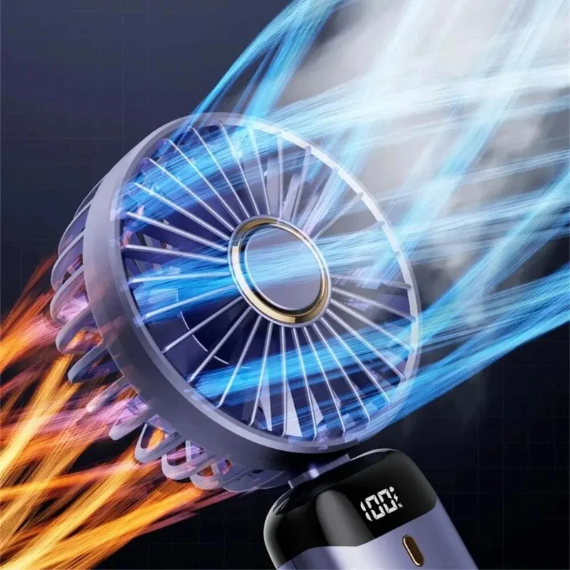 Kraftfuld Bærbar Mini Ventilator med Lang Batteritid