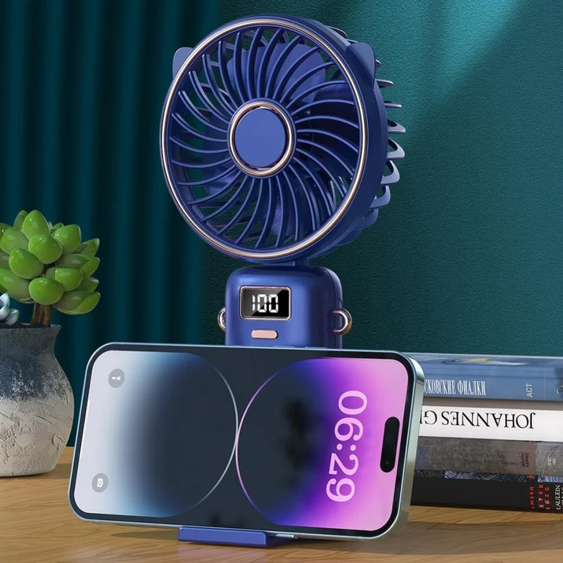 Kraftfuld Bærbar Mini Ventilator med Lang Batteritid