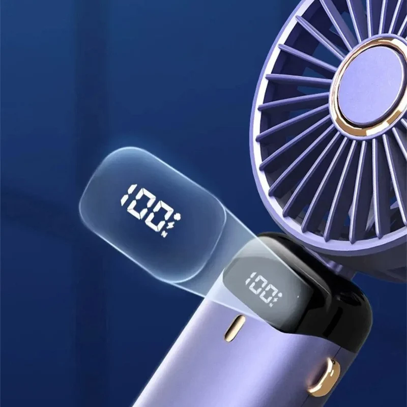 Kraftfuld Bærbar Mini Ventilator med Lang Batteritid