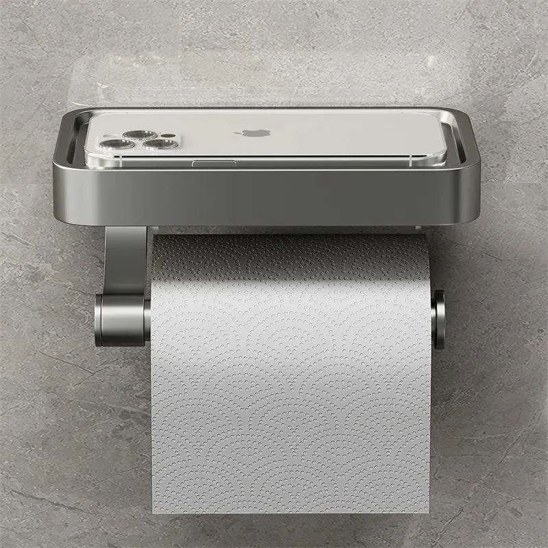 Moderne Toiletrulleholder med Hylde - Stilfuld og Praktisk