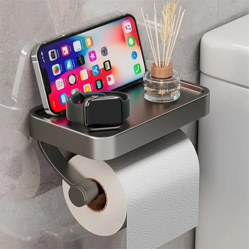 Moderne Toiletrulleholder med Hylde - Stilfuld og Praktisk
