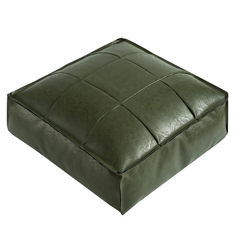 Elegant Pouf i Kunstlæder med Netmønster – Stilfuld Komfort