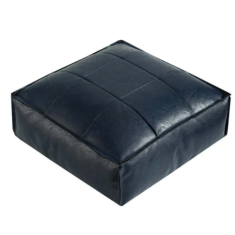 Elegant Pouf i Kunstlæder med Netmønster – Stilfuld Komfort