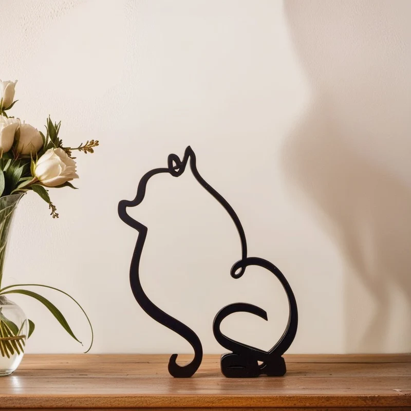 Elegant Hundestatue i Jern – Unik Dekoration til Dit Hjem