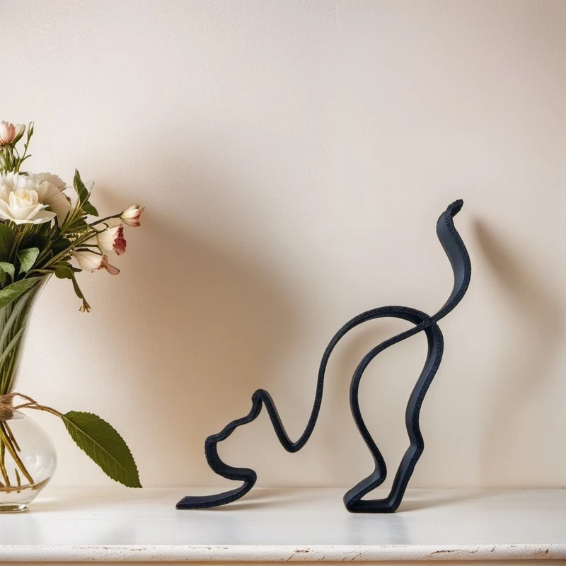 Elegant Hundestatue i Jern – Unik Dekoration til Dit Hjem
