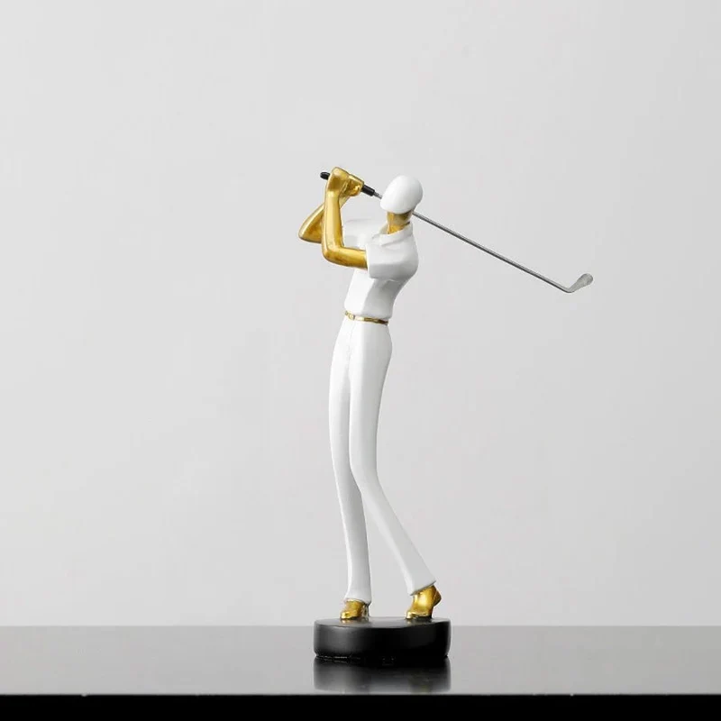 Eksklusive Golfer Figurer med Guld Akcenter til Unikt Interiør