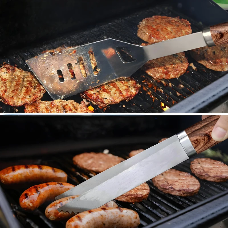 Grillmesterens Rustfri Stål Grilltilbehørssæt – 22 Dele