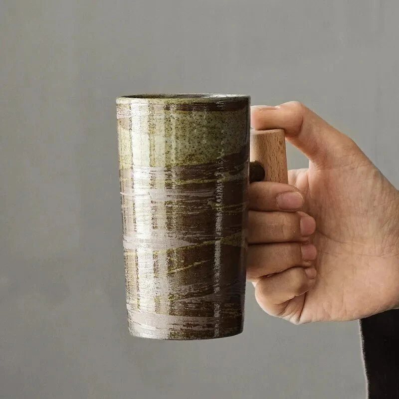 Ergonomisk Keramik Latte Kop – Mikrobølgeovn- og Opvaskemaskinsikker