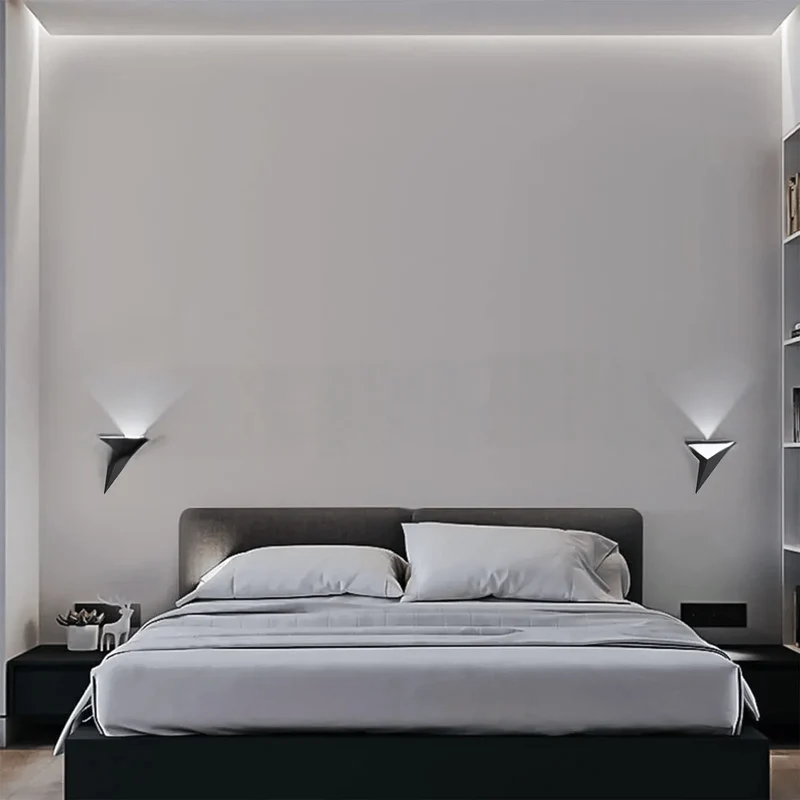 Moderne LED-væglampe i trekantet design – Energibesparende lys
