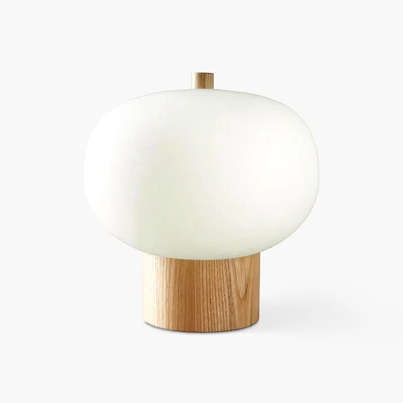 Elegant LED Bordlampe med Træbase - Perfekt til Moderne Indretning