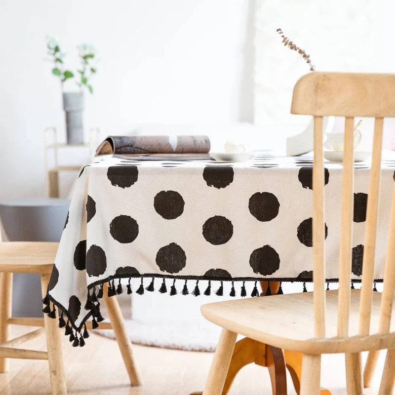 Elegant Polka Dot Dug i Voksdug - Stilfuldt og Praktisk Design