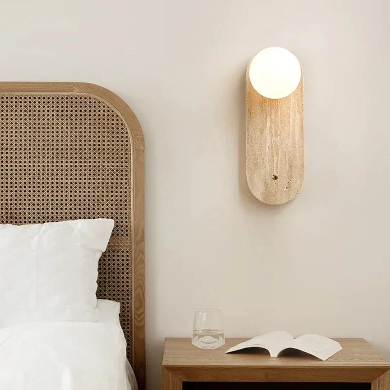 Travertin LED-væglampe: Naturlig elegance til dit hjem