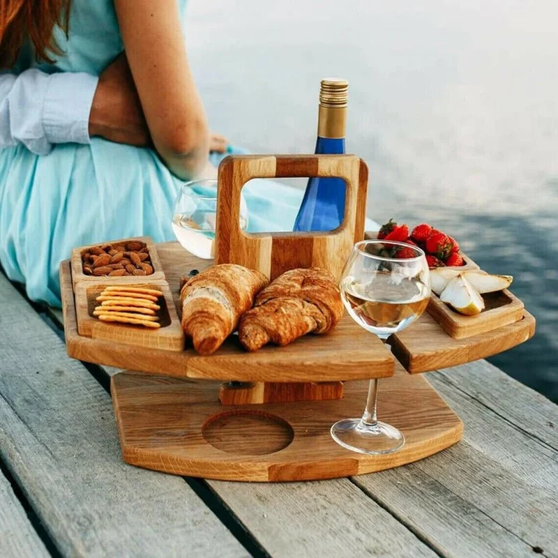 Bærbart Træ-picknickbord - Perfekt til Udendørs Hygge