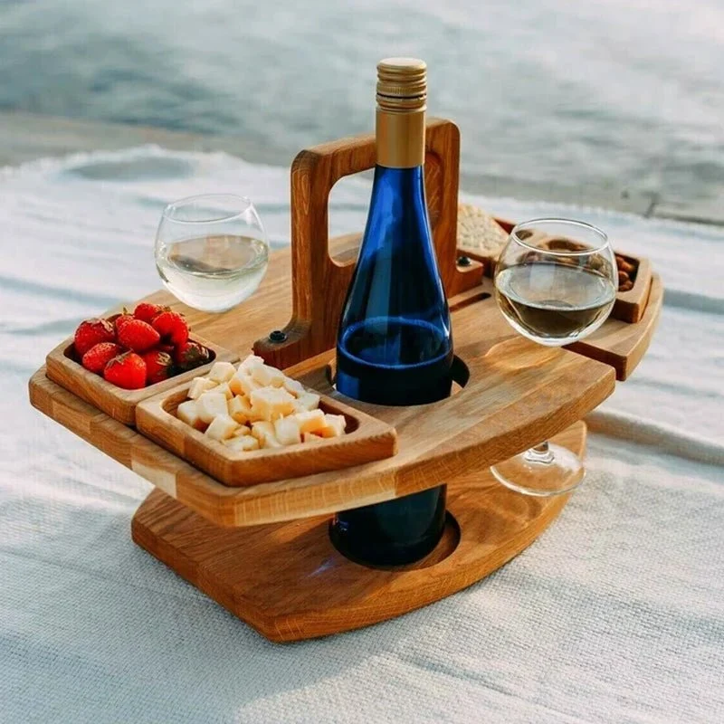 Bærbart Træ-picknickbord - Perfekt til Udendørs Hygge