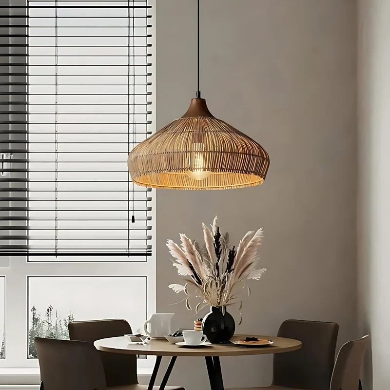 SunWeave Hængelampe – Naturlig Elegance og Boho Flair