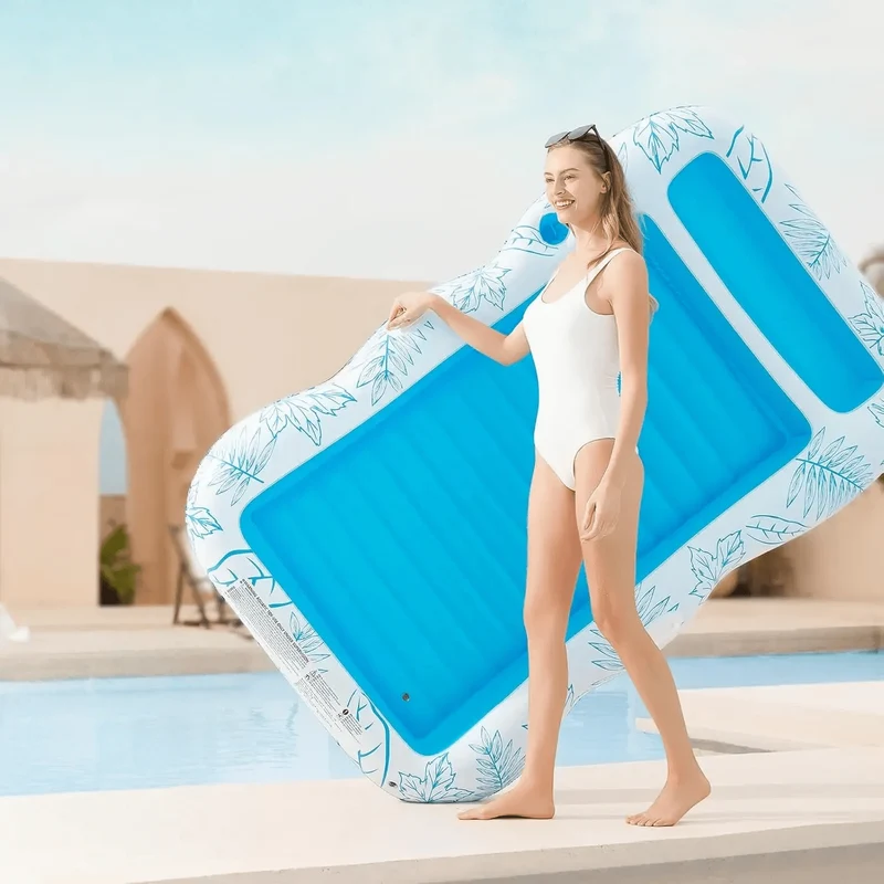 Komfortabel Pool Lounger med Indbygget Kopholder
