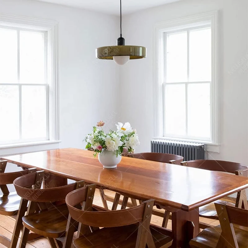 Farverig Glashængelampe med Moderne Bauhaus-Design