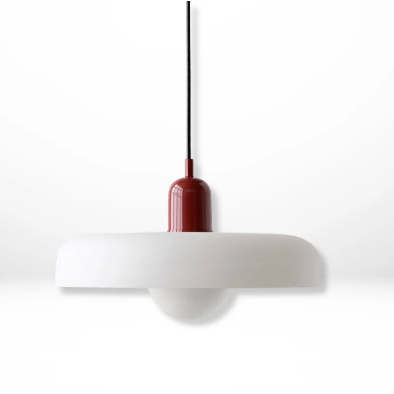 Farverig Glashængelampe med Moderne Bauhaus-Design