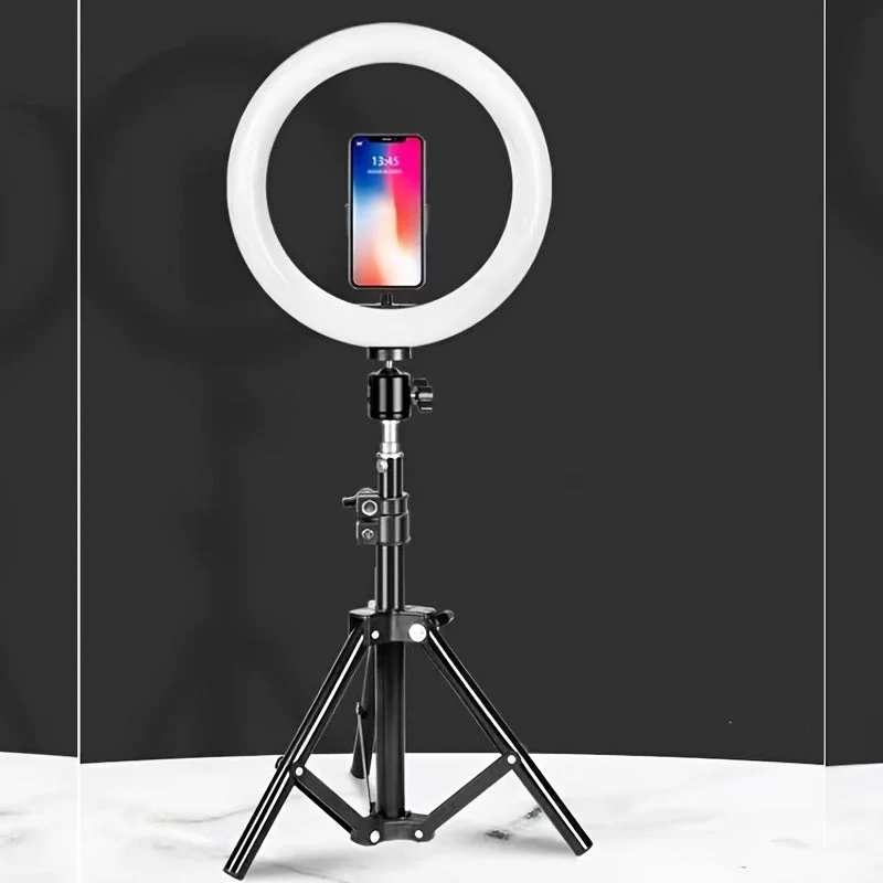 LED Ring Light med Justerbart Stativ – Perfekt til Makeup & Vlogging