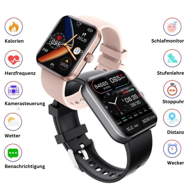 Avanceret Glucoseur Smartwatch med Øjeblikkelig Sundhedsindsigt
