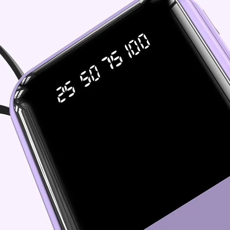 Kompakt Powerbank 10000mAh med Hurtigopladning & LED Display