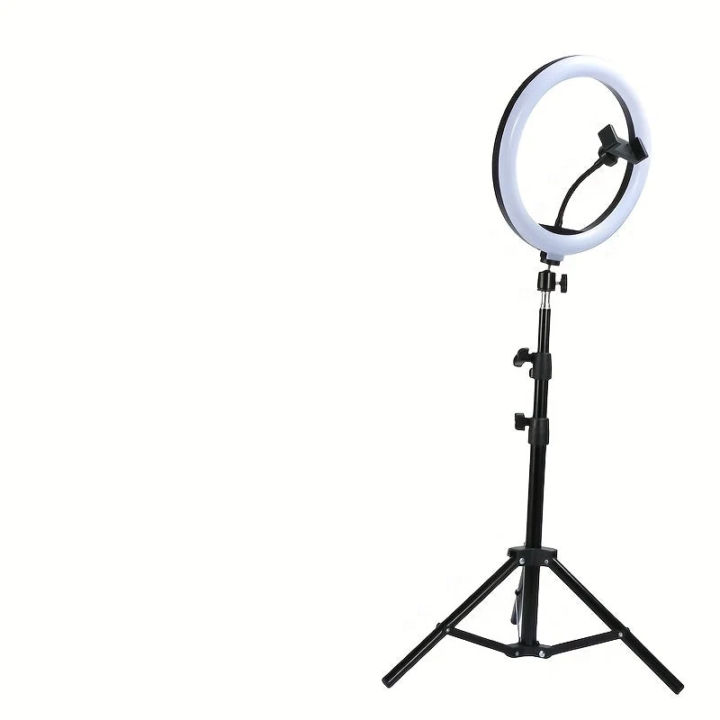 LED Ringlys med Justerbar Stativ – Perfekt Belysning til Video