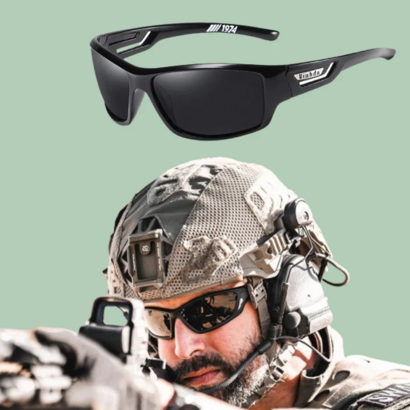Polarisede UV400 Solbriller med Militært Design