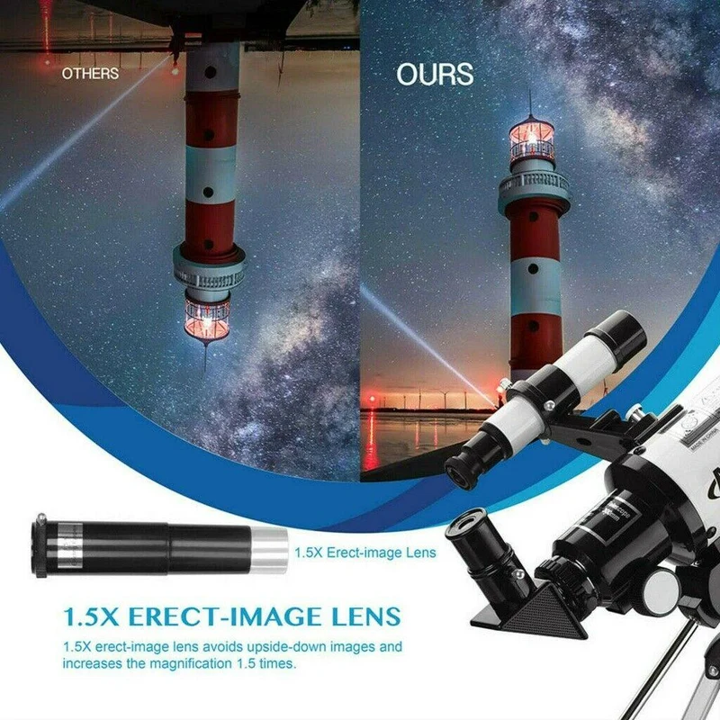 Astronomisk Teleskop 300/70mm med Stativ og Mobilholder
