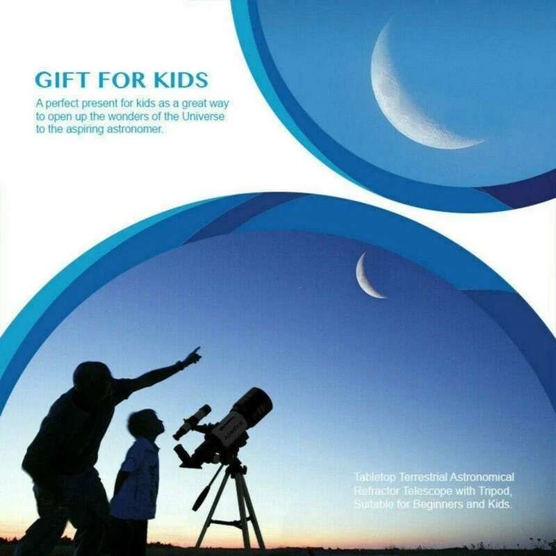 Astronomisk Teleskop 300/70mm med Stativ og Mobilholder