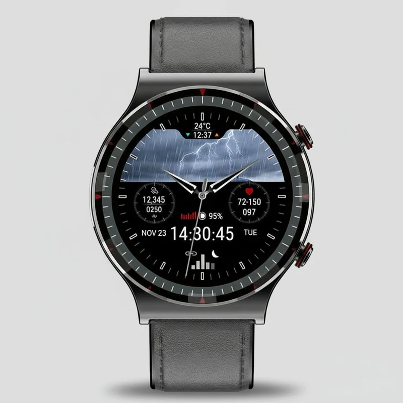 Avanceret Smartwatch med EKG og Blodtryksmåler - Sundhed på Håndleddet