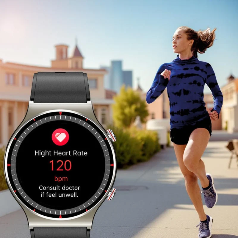 Avanceret Smartwatch med EKG og Blodtryksmåler - Sundhed på Håndleddet