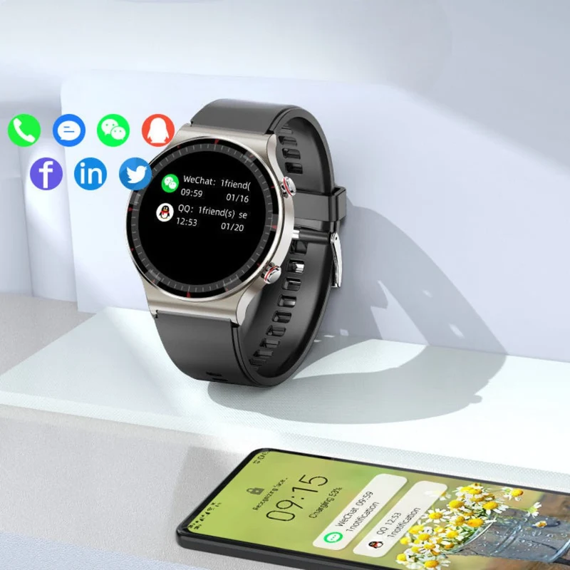 Avanceret Smartwatch med EKG og Blodtryksmåler - Sundhed på Håndleddet