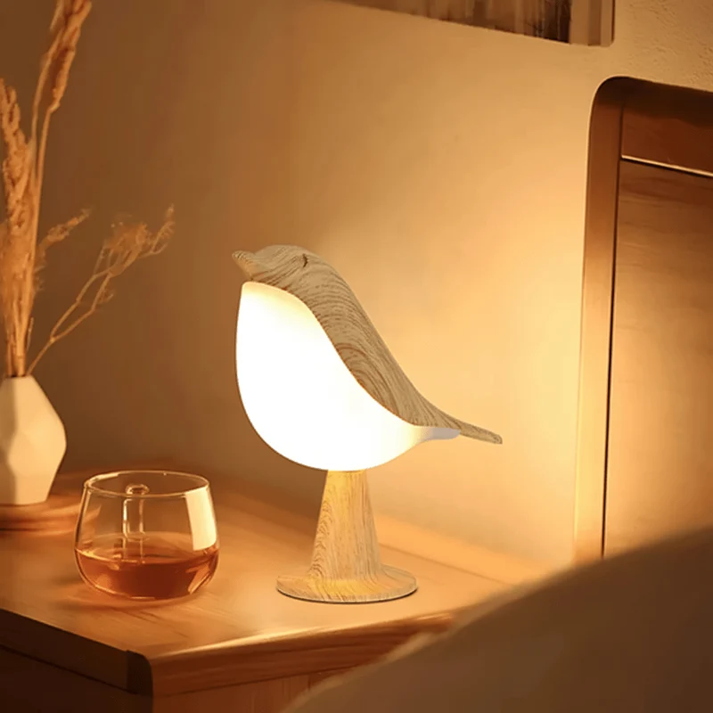 Fugleformet LED Natlampe med Touch og Aroma Diffuser