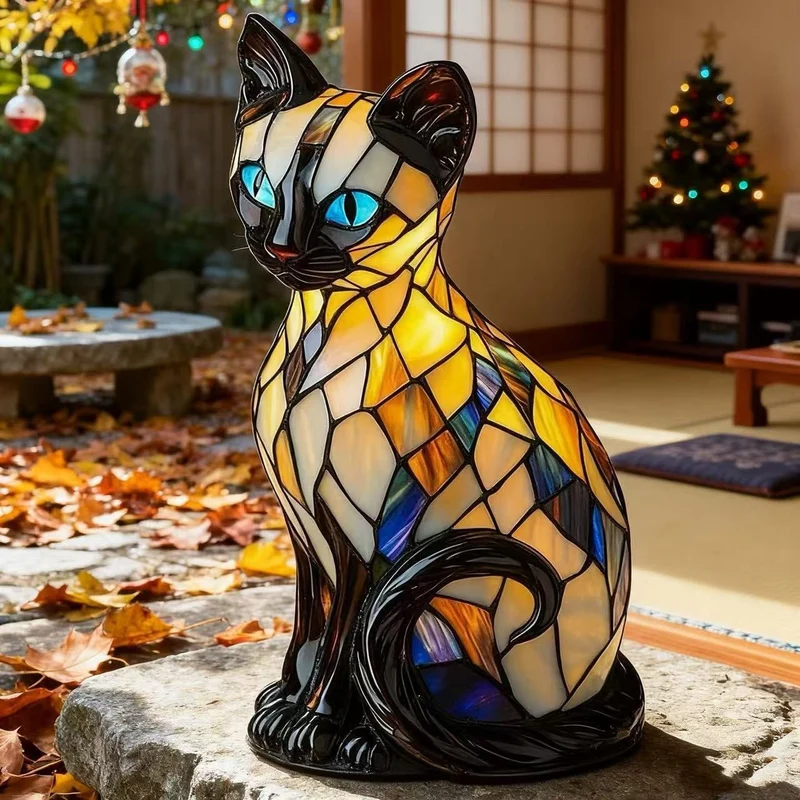 Dekorativ Bordlampe med Kattemotiv – Skab Hygge og Stil