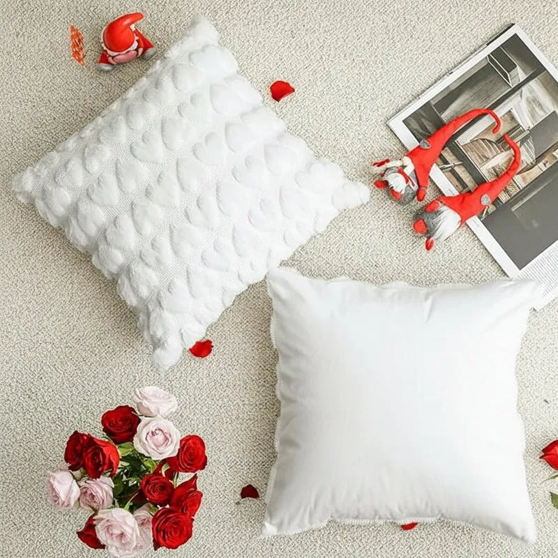 Romantiske Pudebetræk med Hjerte Mønster – Perfekt til Valentinsdag