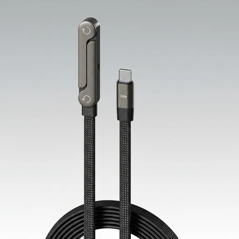 USB C Opladningskabel med Indbygget Telefonholder