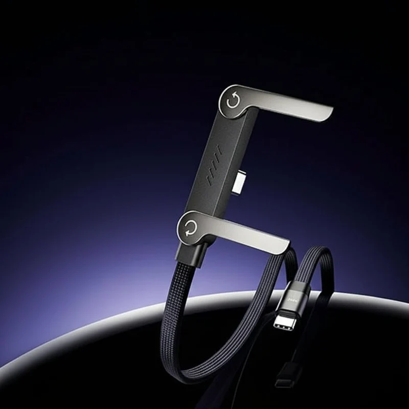 USB C Opladningskabel med Indbygget Telefonholder