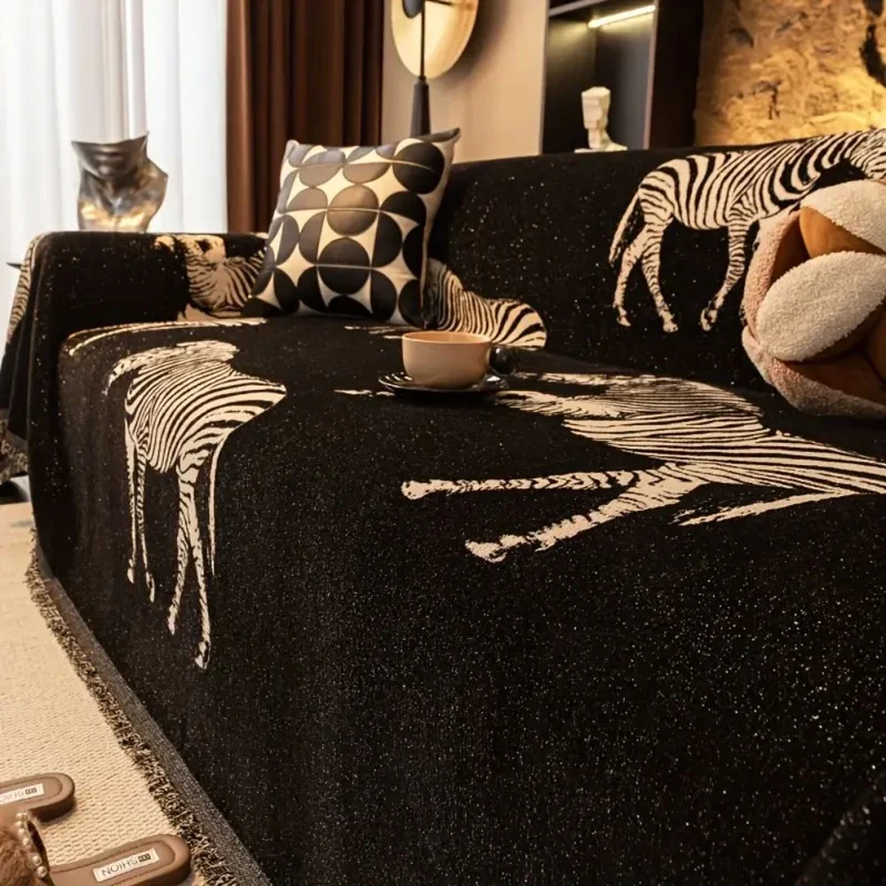 Stilfuld Zebra Sofaovertræk i Mikrofiber – Beskyt og Forny