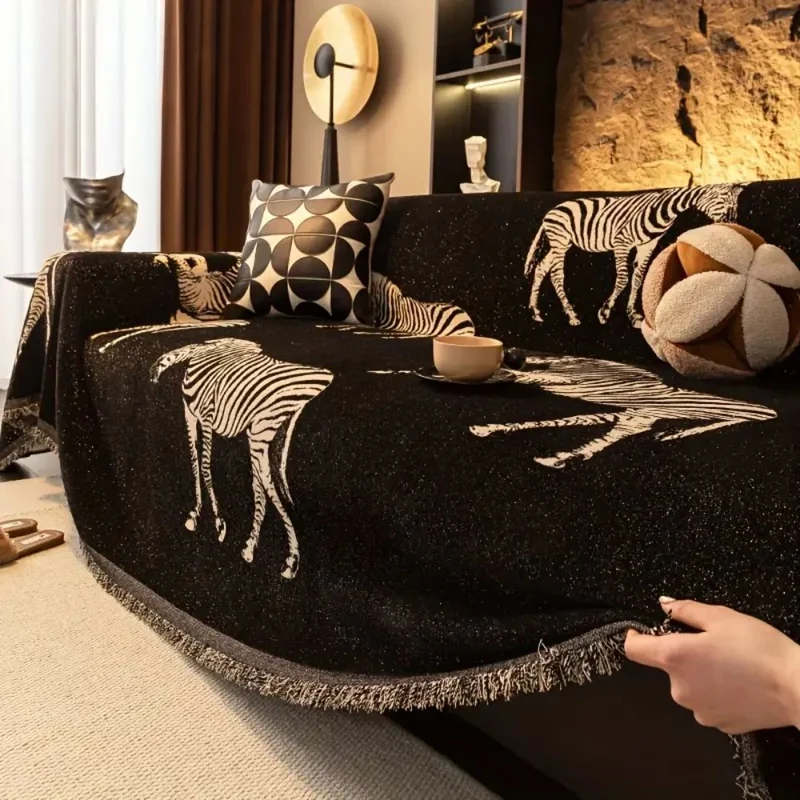 Stilfuld Zebra Sofaovertræk i Mikrofiber – Beskyt og Forny