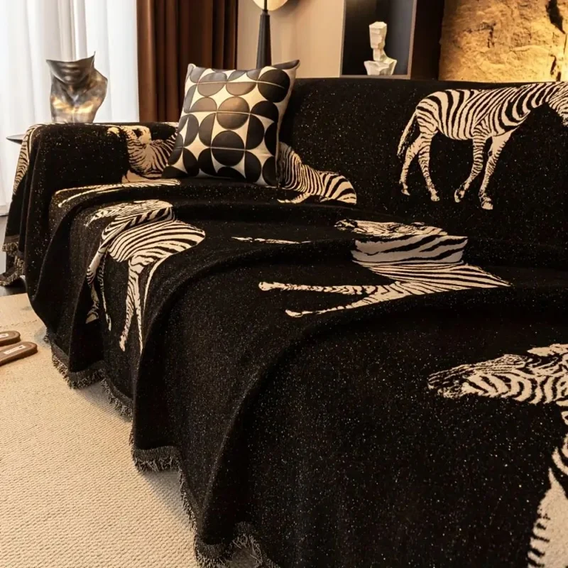 Stilfuld Zebra Sofaovertræk i Mikrofiber – Beskyt og Forny
