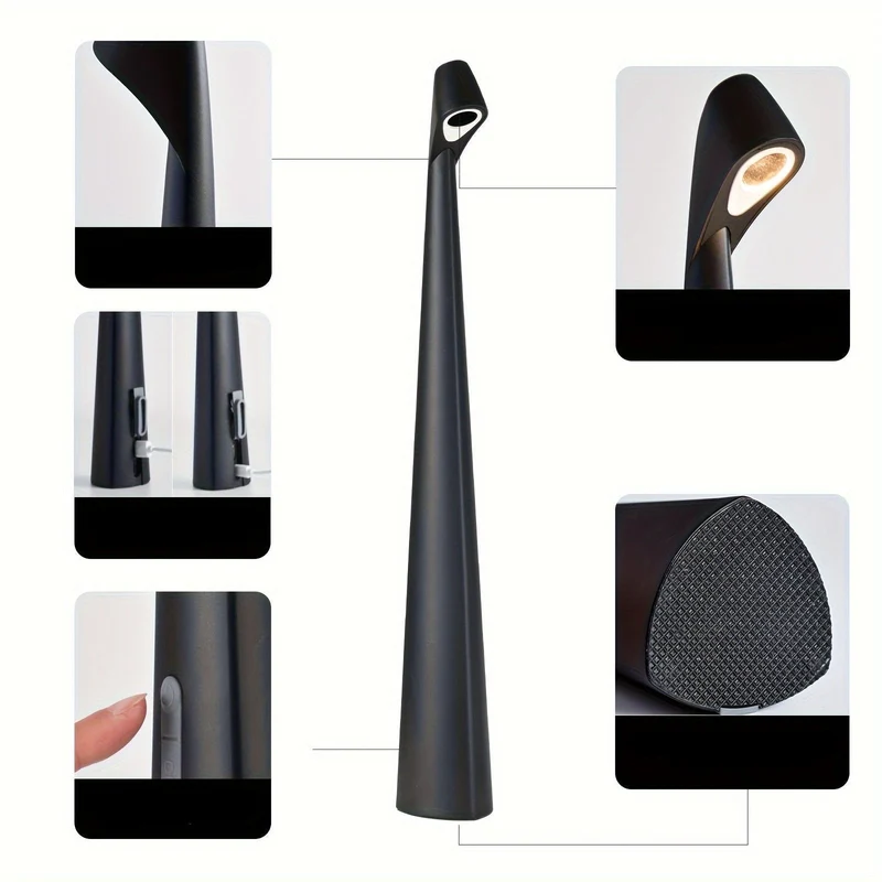 Genopladelig LED-bordlampe med justerbar belysning