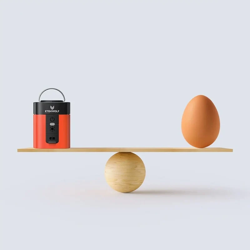 Kompakt Mini-Luftpumpe med Campinglys og Kraftfuld Batteri