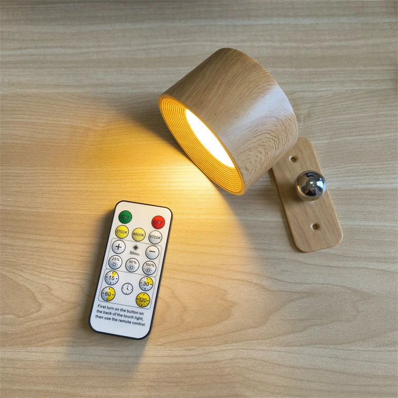 Moderne Væglampe med USB Opladning og Justerbare Lysindstillinger