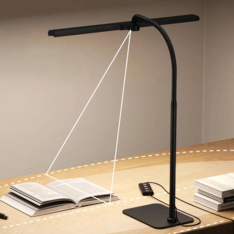 Stilfuld LED-bordlampe med fleksibel hals og justerbar lysstyrke