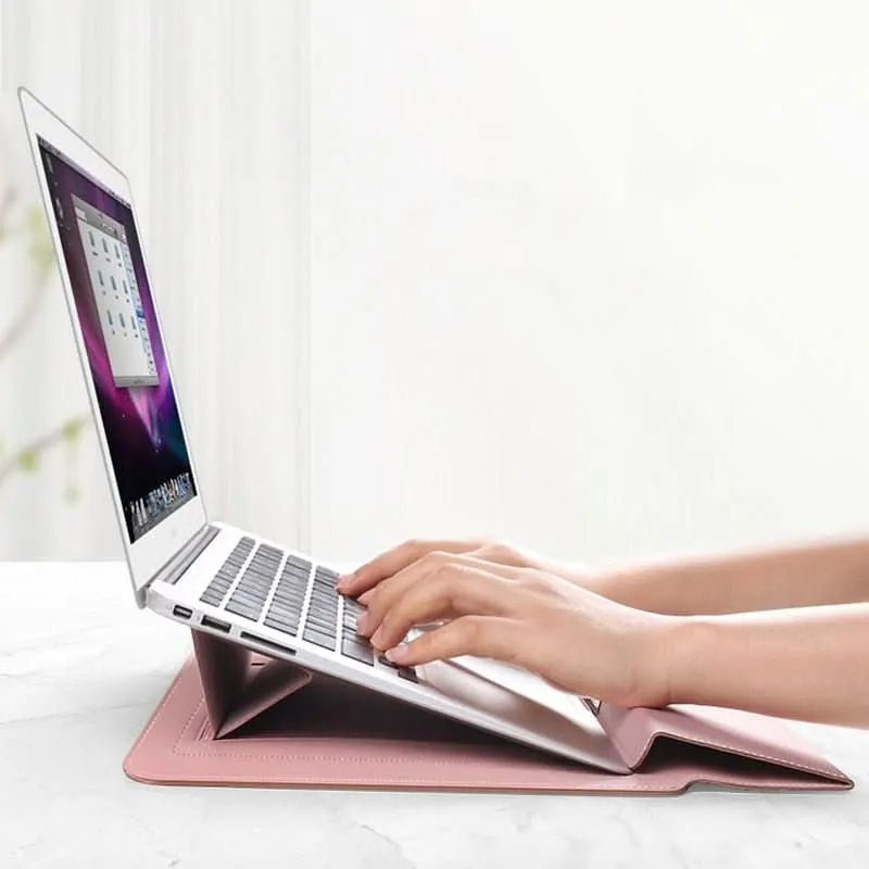 Vandtæt laptop-etui med stødabsorbering og standerfunktion