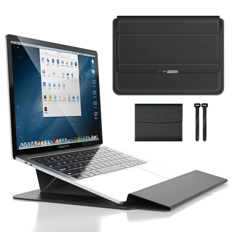 Vandtæt laptop-etui med stødabsorbering og standerfunktion