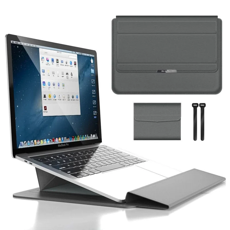 Vandtæt laptop-etui med stødabsorbering og standerfunktion