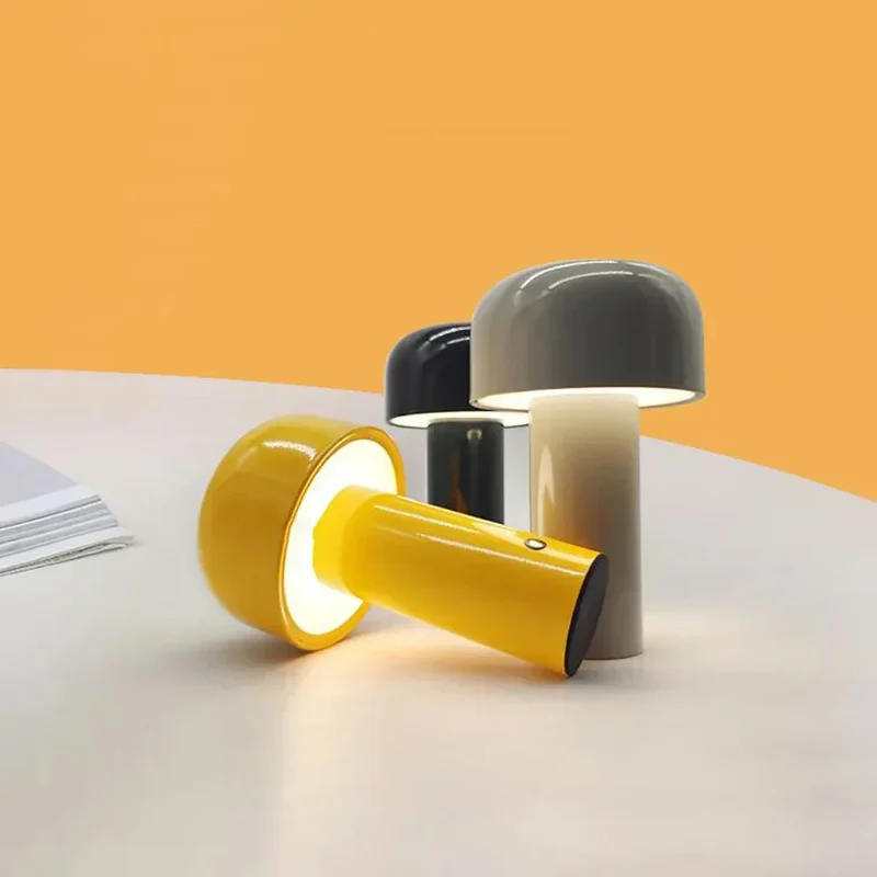 Trådløs Svampelampe med USB Opladning - Bærbar Hyggebelysning