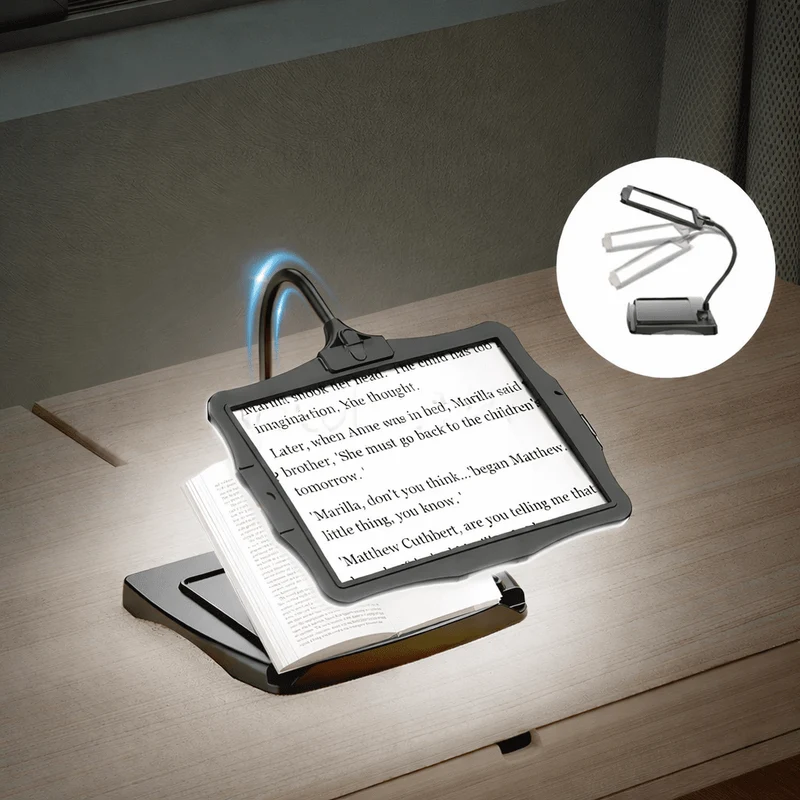 Forstørrelsesgulvlampe med justerbar arm og LED-lys