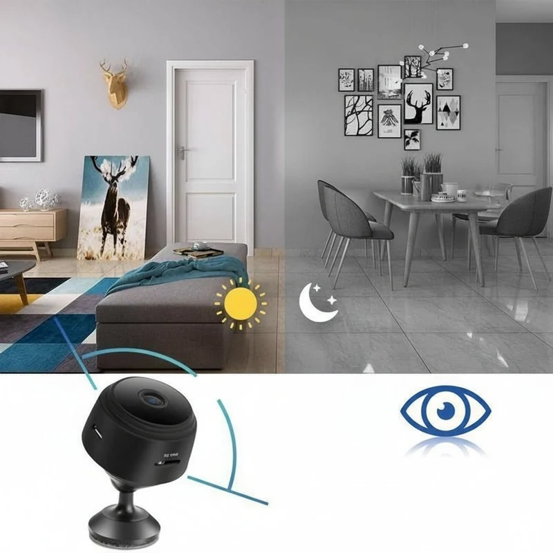 Trådløst 1080p Mini Kamera med Magnet og Nattevision
